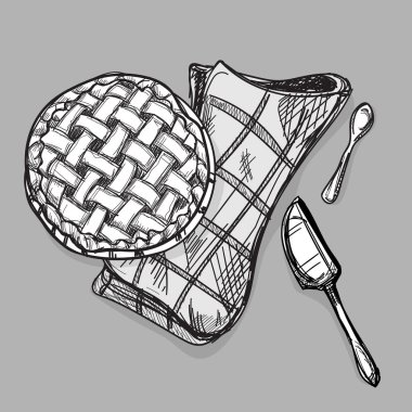 yemek pasta bıçağı tereyağı çizim grafik nesneleri göstermek