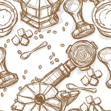 desen kahvehane nesneleri çizim grafik arka plan el