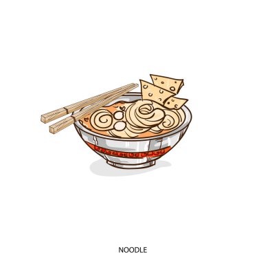 Gıda nesne şehriye el çizimi