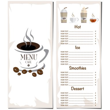 Menü kafe Restoran şablon tasarım el grafik çizimi