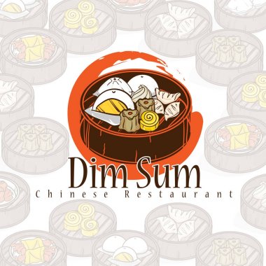 Menü dim sum Çin yemeği Restoran şablon tasarımı