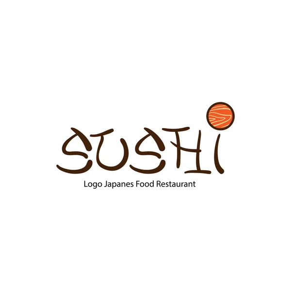 Logo Sushi Comida Japonesa Icono Diseño Gráfico — Vector de stock