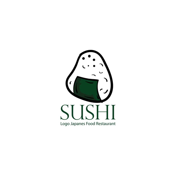 Logo Sushi Comida Japonesa Icono Diseño Gráfico — Vector de stock