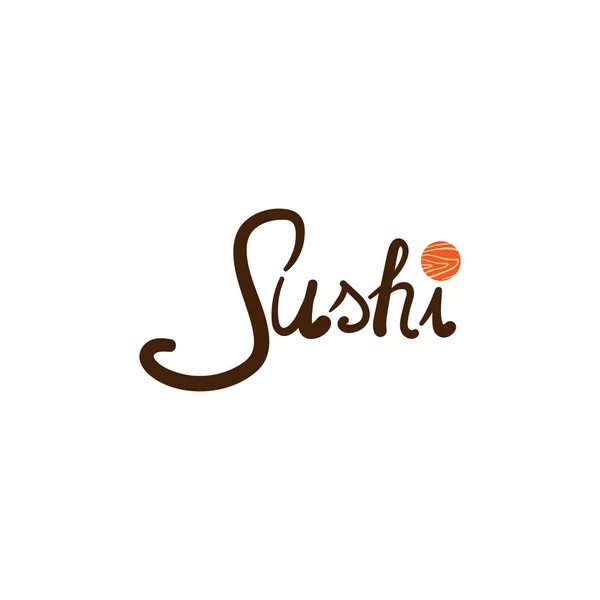 Logo Sushi Japanische Lebensmittel Ikone Design Grafik — Stockvektor