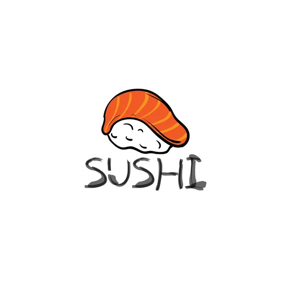 Logo Sushi Japanische Lebensmittel Ikone Design Grafik — Stockvektor