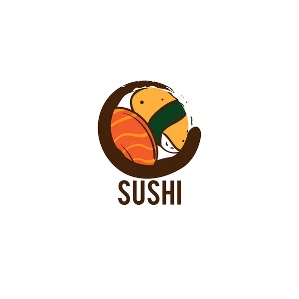 Logo Sushi Japansk Mad Ikon Design Grafik – Stock-vektor