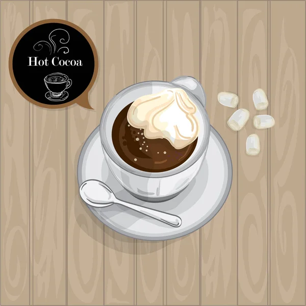 Cup Hot Cocoa Graphic — Stock Vector