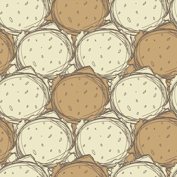 Шаблон Быстрого Питания Гамбургер Рисование Графических Объектов Фона — стоковый вектор