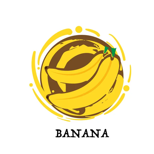 Fruta Plátano Elemento Gráfico Diseño Clave Icono Visual Símbolo — Archivo Imágenes Vectoriales