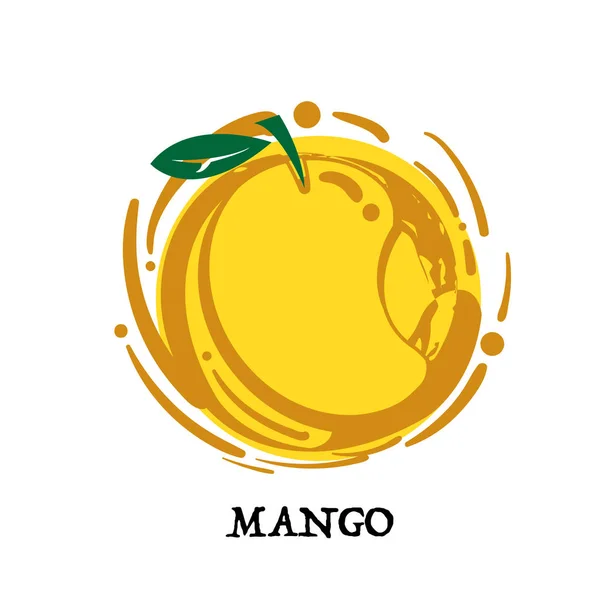 Obst Mango Grafik Element Design Schlüssel Visuelles Symbol Symbol — Stockvektor