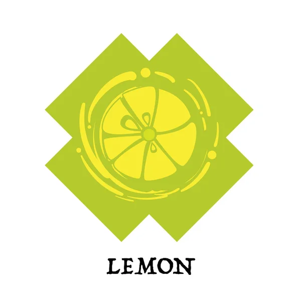 Frukt Citron Grafikelement Design Nyckelikonen Visuell Symbol — Stock vektor