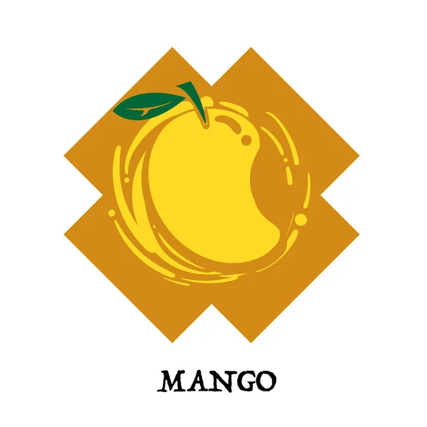 Obst Mango Grafik Element Design Schlüssel Visuelles Symbol Symbol — Stockvektor