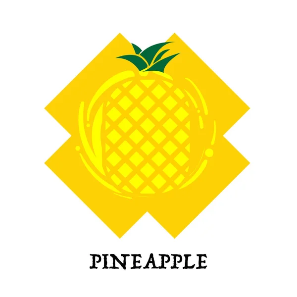 Obst Ananas Grafisches Element Design Schlüssel Visuelles Symbol Symbol — Stockvektor
