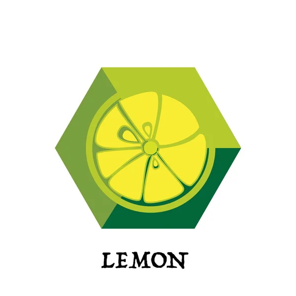 Obst Zitrone Grafisches Element Design Schlüssel Visuelles Symbol Symbol — Stockvektor