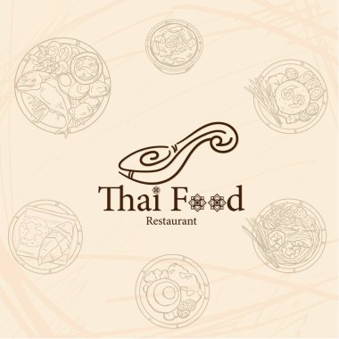 Menü Tay gıda tasarım şablonu grafik 