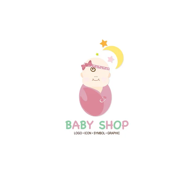 Baby grafisches Symbol Symbol Logo — Stockvektor