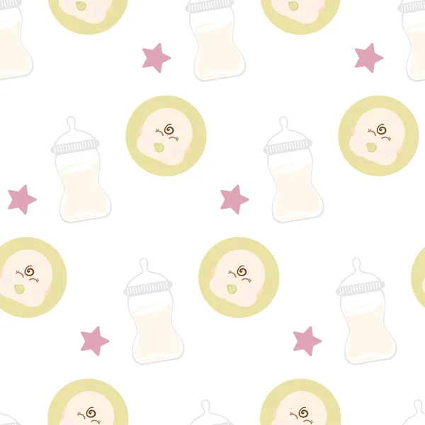 Baby graphic pattern wallpaper — 스톡 벡터