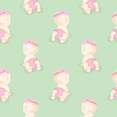 bebek grafik desenli duvar kağıdı