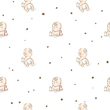 bebek grafik desenli duvar kağıdı