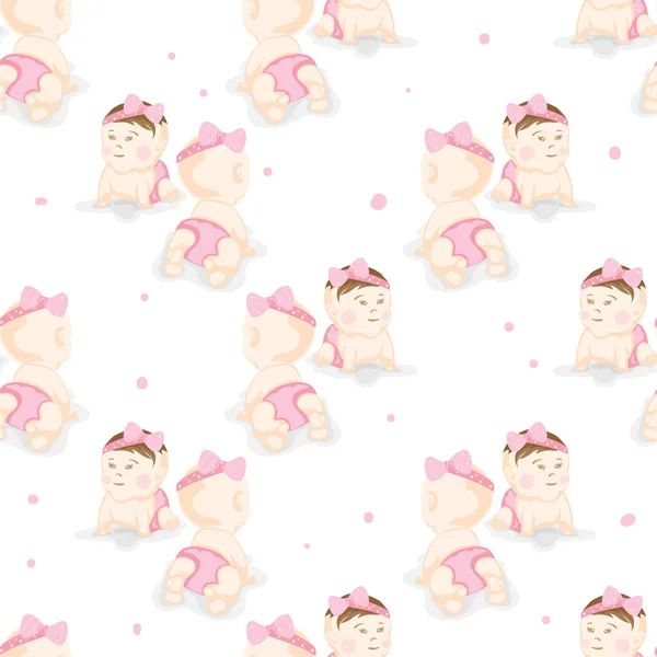 Baby graphic pattern wallpaper — 스톡 벡터