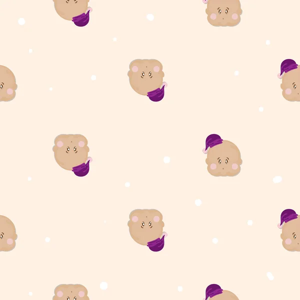 Baby graphic pattern wallpaper — 스톡 벡터