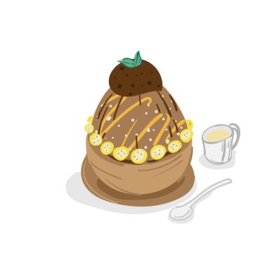 dondurma bingsu tatlı grafik nesne çizme