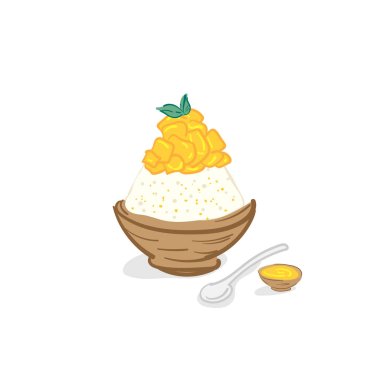 dondurma bingsu tatlı grafik nesne çizme