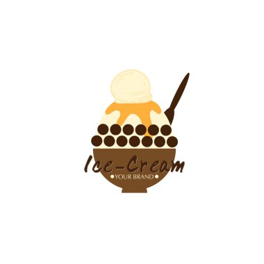 Dondurma ikonu logosu marka grafik nesne