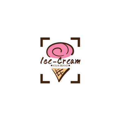 Webicream tatlı ikonu logo marka grafik nesne