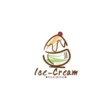 Webicream tatlı ikonu logo marka grafik nesne