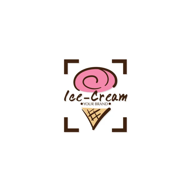 Webice Cream 디저트 아이콘 디자인 그래픽 — 스톡 벡터