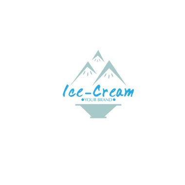 Dondurma ikonu logosu marka grafik nesne