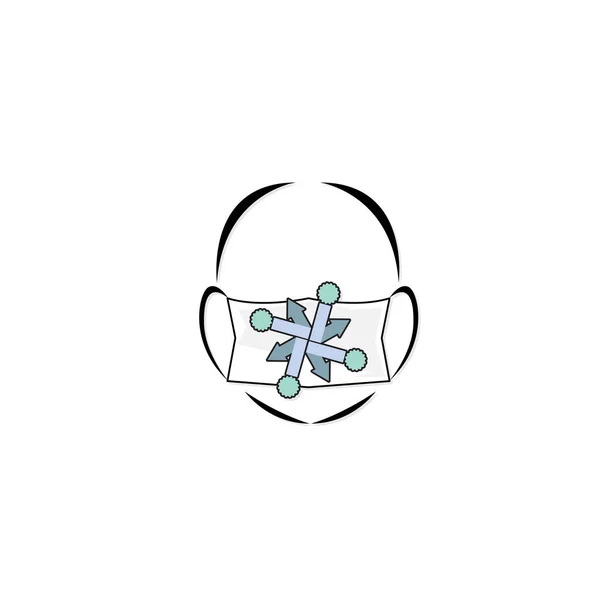 Webicon Sinal Símbolo Máscara Proteção Gráfico — Vetor de Stock