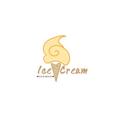 Dondurma ikonu logosu marka grafik nesne.