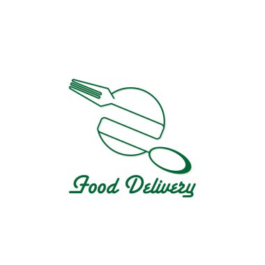 yiyecek dağıtım simgesi vektör grafik ögesi işareti logosu