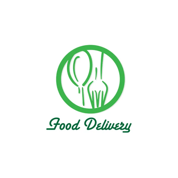Yiyecek Dağıtım Simgesi Vektör Grafik Ögesi Işareti Logosu — Stok Vektör