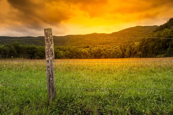 Splendida Vista Sulle Montagne Estate Con Luce Solare Artificiale Tennessee — Foto Stock