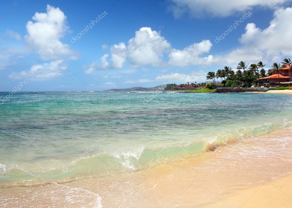 Poipu public tropical beach Stock Photo by ©JuliaNufer 127964656