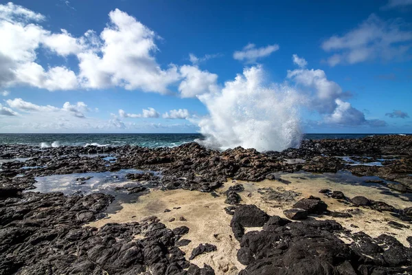 Havaí vista selvagem praia — Fotografia de Stock