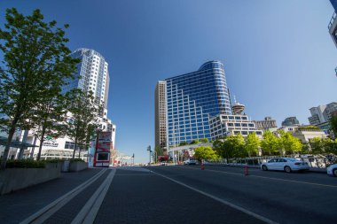 Vancouver, BC, Kanada, 8 Mayıs, Kanada Terminali, insan yok, yolcu gemisi yok, iş yok, turist yok, COVID19 karantinasından dolayı temiz ve sessiz.