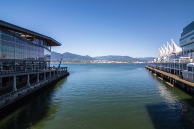 Vancouver, BC, Kanada, 8 Mayıs, Kanada Liman Terminali, insan yok, yolcu gemisi yok, iş yok, turist yok, COVID19 karantina 2020 nedeniyle temiz ve sessiz