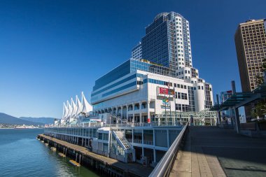 Vancouver, BC, Kanada, 8 Mayıs, Kanada Terminali, insan yok, yolcu gemisi yok, iş yok, turist yok, COVID19 karantinasından dolayı temiz ve sessiz.