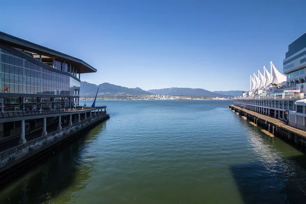 Ванкувер Британская Колумбия Канада Мая Пустой Терминал Canada Place Waterfront — стоковое фото