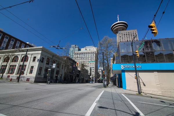 Vancouver Kanada Vancouver Boş Sokakları Covid19 Bağlı Bir Sosyal Uzaklık — Stok fotoğraf