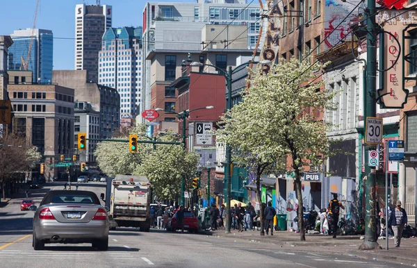 Vancouver Kanada Hastings Street Mai 2020 Ein Riesiges Obdachlosenproblem Der — Stockfoto