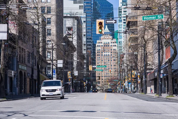 Vancouver Kanada Die Leeren Straßen Von Vancouver Eine Soziale Distanzierung — Stockfoto