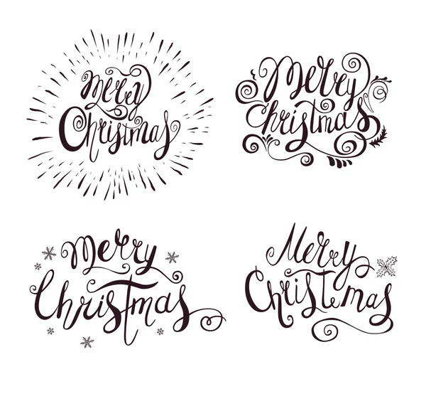 Merry Christmas vector tekst . — Stockvector