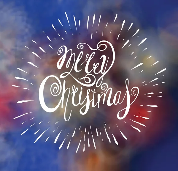 メリー クリスマスの文字ベクトル グリーティング カード. — ストックベクタ