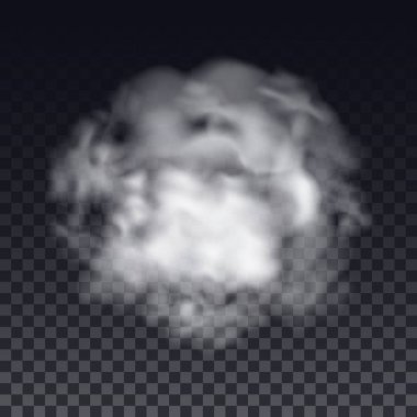 Sis, duman ve bulut şeffaf özel efekt izole.