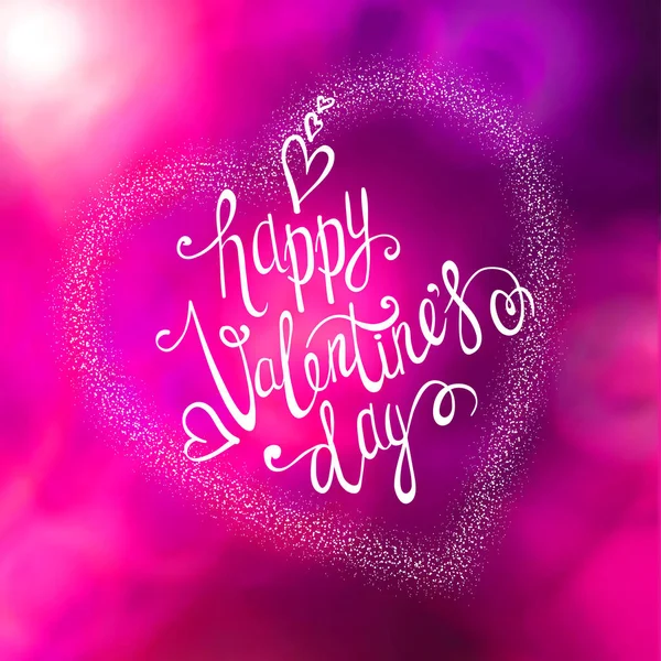 Valentines day lettering background. Hand Drawing Vector Lettering design. Greeting card. — Stock Vector